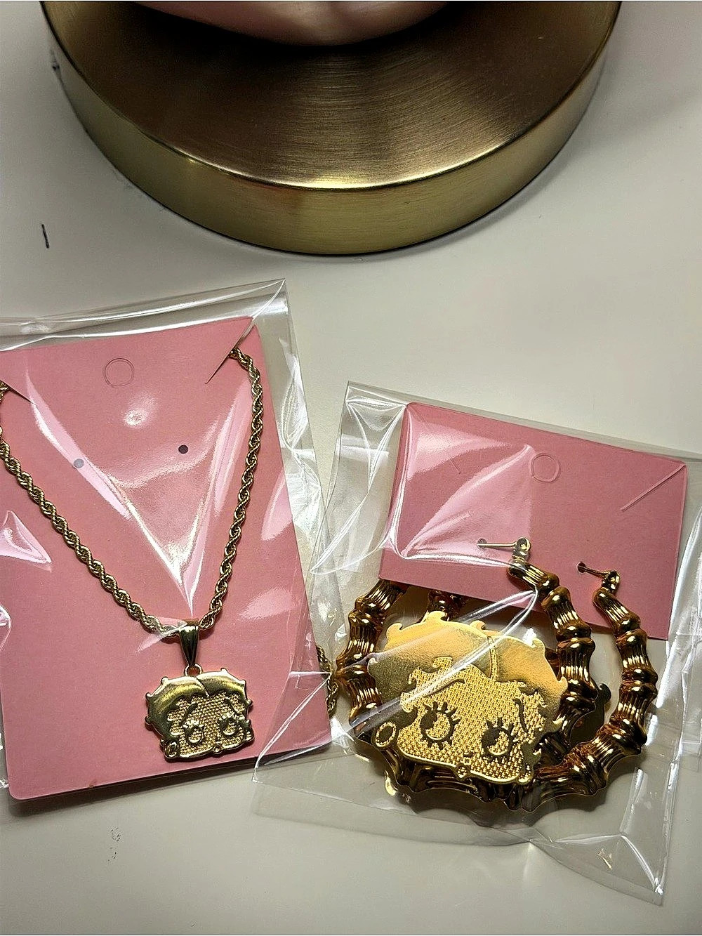 Gold plated bundle Jewelry earrings and necklace